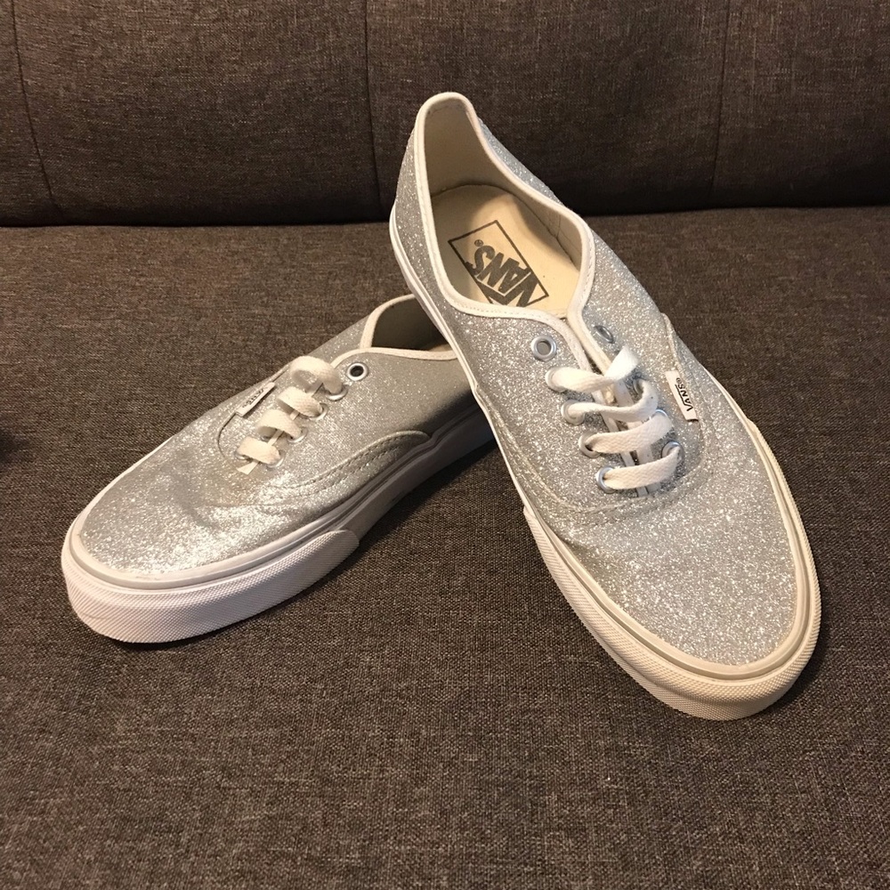 Used women’s sparkly silver vans